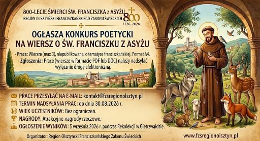 KONKURS POETYCKI O ŚW.FRANCISZKU